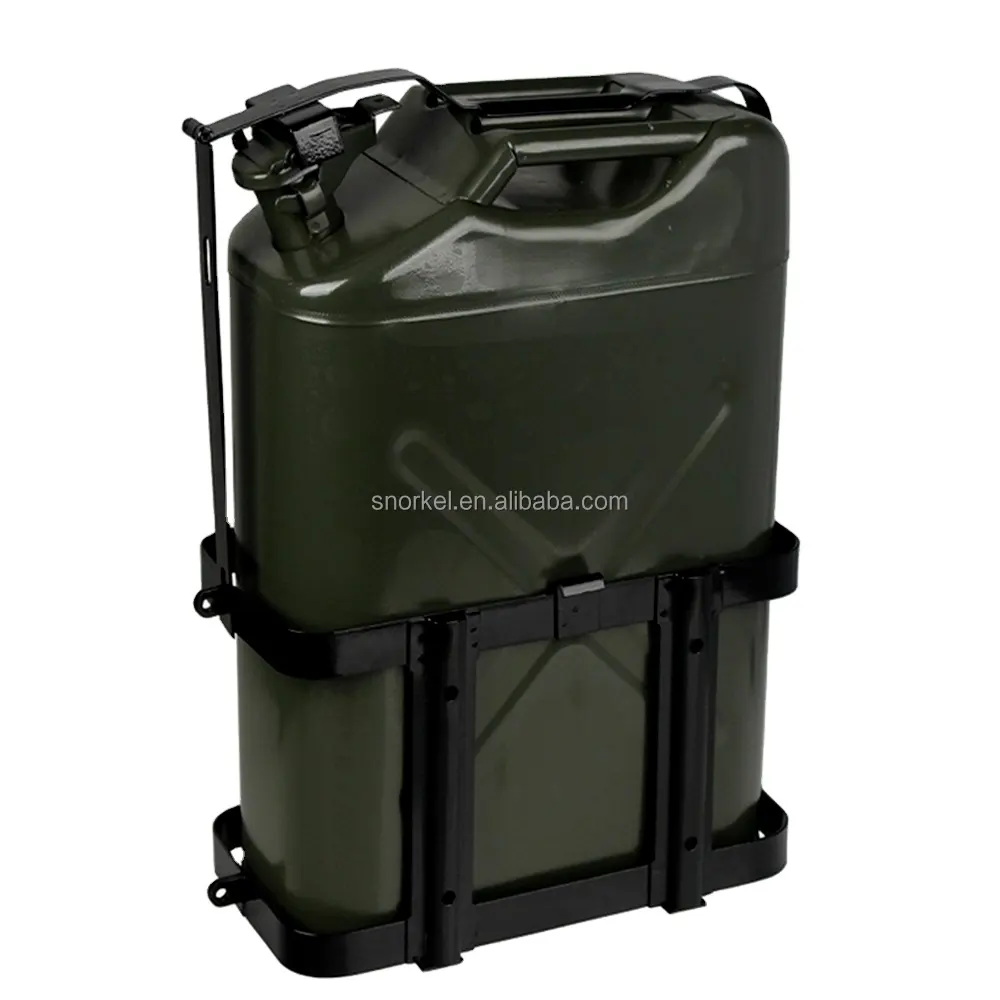 20 litros verde metal Jerry Can com gasolina suporte e diesel tanque