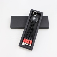 Nouvelles Idées de Produits 2026 : Chargeur Porte-clés 3-en-1 avec Câble USB 5V/2A – Coffret Cadeau Promotionnel pour Hommes et Femmes