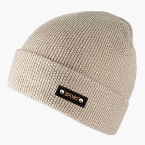 Simple Fashion Winter Hat Men's Fashionable Knitted Warm Cold Hat Custom Patch logo Beanie - Product Image 1