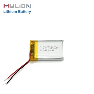 Mylion工場3.7v 7.4vミニリポバッテリーとpcb、リチウムポリマー電池3.7vリポ細胞ヘッドセットのバッテリー