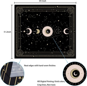 Tapiz Decorativo Bohemio Personalizado con Fase <span class=keywords><strong>Lunar</strong></span>, <span class=keywords><strong>Ciclo</strong></span> <span class=keywords><strong>Lunar</strong></span> y Arte de la Luna para Decoración del Hogar - Product Image 4