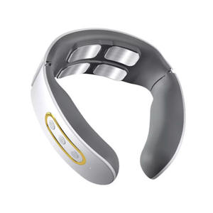 Masajeador de cuello en forma de U, blanco, portátil, EMS, baja frecuencia, 3D, inalámbrico, calefacción inteligente, pulso, 4 cabezales, novedad, superventas - Product Image 1