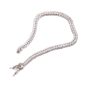 Bracelet en argent sterling avec charme en moissanite, design minimaliste élégant, coupe coussin, certifié par <span class=keywords><strong>un</strong></span> tiers, cadeau unique, 3 carats - Product Image 3