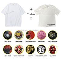 T-shirt de sport pour homme 100% coton, 260g, coupe ample, col rond, uni, manches courtes, teinture unie
