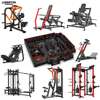 Estación Multifuncional de Acero de Grado Comercial, Equipo de Gimnasio, Máquina de Sentadillas, Rack de Potencia con Cable, Máquina Smith