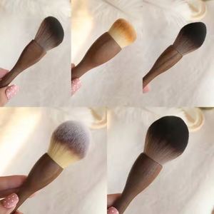 Ulikeke <b>Customized</b> 11-Piece Luxury Vegan Natural Vintage Face Use-High Quality Walnut Handle Makeup Brush Set - Product Image 2