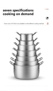 Marmite <span class=keywords><strong>de</strong></span> cuisine personnalisée d'usine <span class=keywords><strong>de</strong></span> bonne qualité bon marché avec casserole marmite en aluminium - Product Image 5