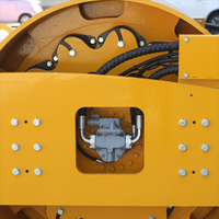 Rouleau compresseur moyen de 14 tonnes en usine, roue en acier simple, diesel entièrement hydraulique, compacteur de sol vibrant monté sur siège