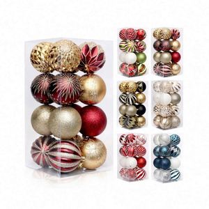 Boules de Noël et décorations d'arbre de Noël luxueuses et incassables, ensemble de boules personnalisées, fabrication en usine, 8 cm - Product Image 2