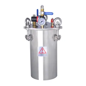 5L Industrial small Pressure Vessels Stainless Steel pressure tanks for Holding Liquid Plastic and Glue