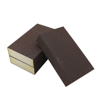 Éponge de ponçage haute densité 100*70*25mm pour ponçage humide et sec, logo OEM disponible pour la peinture automobile et le polissage du bois