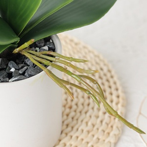 Arreglo Floral de Bonsái, Nueva Planta Verde de Simulación de Hojas de Phalaenopsis con Pegamento Suave de Alta Gama para Jardinería - Product Image 4