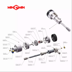 Cabezal de corte por chorro de agua <span class=keywords><strong>BFT</strong></span> BHDT, piezas de repuesto para boquilla, soporte para tuerca WJ070059/153, tubo de colimación WJ070068/593, orificio para chorro de agua 004519 - Product Image 6