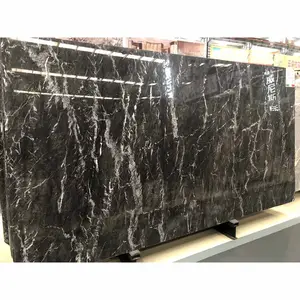 Italy High quality White Black Vein Tile Marble Slab Grigio Carnico Grey Marble for House