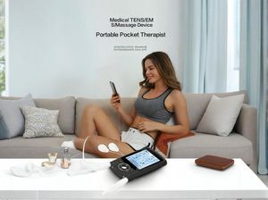 Mesin pemijat pelangsing tubuh dengan elektroda Unit <span class=keywords><strong>Tens</strong></span> untuk pinggang bahu & leher produk pereda nyeri perawatan kesehatan - Product Image 5