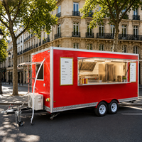 Remorque alimentaire carrée de 18 pieds Etodevice avec logo personnalisé, équipement de cuisine entièrement optionnel, pour la vente de nourriture de rue
