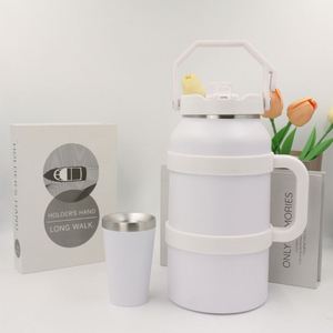 Gobelet de voyage isotherme à double paroi en acier inoxydable de 50 oz avec poignée et paille, anti-fuite, sans BPA, maintient au chaud/froid pendant 6-12h - Product Image 6