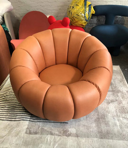 Fauteuil pour enfants en velours en gros, pieds en métal et en bois, canapé individuel <span class=keywords><strong>de</strong></span> luxe pour hôtel, forme <span class=keywords><strong>de</strong></span> <span class=keywords><strong>fleur</strong></span>, canapés paresseux, meubles <span class=keywords><strong>de</strong></span> salon - Product Image 6