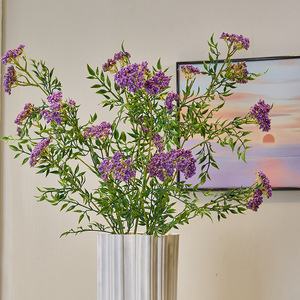 ดอกไม้ปลอมสำหรับตกแต่งงานแต่งงานแบบนิ่มประดับดอกไม้ลูกไม้5แฉกสำหรับตกแต่งบ้าน - Product Image 1