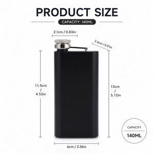 Gourde à liqueur en acier inoxydable portable de 140 ml (5 oz) avec logo personnalisé, idéale pour le camping, le whisky et les alcools - Product Image 3