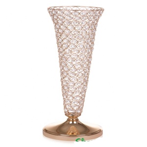 Bougeoir en cristal plaqué or pour décoration de mariage, meilleure qualité, pour la décoration de la maison - Product Image 6