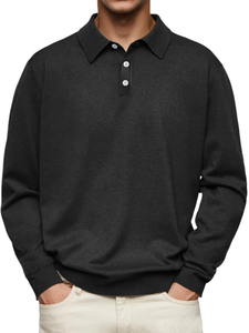 <span class=keywords><strong>Polo</strong></span> da Golf con Scollo a V e Bottoni, Design Personalizzato, Vestibilità Comoda, <span class=keywords><strong>Manica</strong></span> <span class=keywords><strong>Lunga</strong></span> in Maglia, Produzione all'Ingrosso - Product Image 2