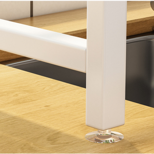 Estante organizador ajustable de acero sobre el fregadero gabinete extensible estante de almacenamiento estante de secado plato estante <span class=keywords><strong>para</strong></span> platos con cubierta <span class=keywords><strong>para</strong></span> Cocina - Product Image 5