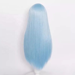 Perruque synthétique de cosplay d'anime Rimuru Tempest de 70 cm de long, droite, bleue, en gros, de la série That Time I Got Reincarnated As a <span class=keywords><strong>Slime</strong></span> - Product Image 5