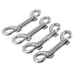 Eda Stainless Steel Double Headed Spring <b>Hook</b> 90mm 100mm 115mm Black Finish <b>Snap</b> <b>Hook</b> For General Industry Use - Product Image 3
