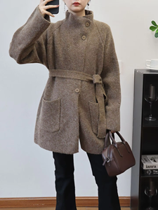 Nouvelle Collection Automne/Hiver pour Femmes - Cardigan en Tricot à Ceinture Mi-Long, Coupe Ample, Pull Tendance - Product Image 5