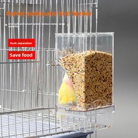 Mangeoire automatique pour perruches, anti-déversement et anti-éclaboussures, distributeur de nourriture pour oiseaux de type trémie, modèle en plastique au design pivoine, fournitures pour oiseaux
