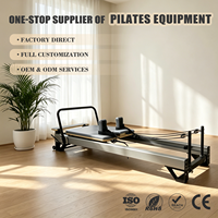 ZENJOY Reformer de Pilates commercial en alliage d'aluminium avec jambes courtes |   Lit coulissant à cadre en aluminium pour un entraînement complet du corps