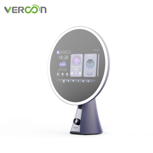 Miroir <span class=keywords><strong>de</strong></span> beauté intelligent pour salon avec éclairage LED Haut-parleurs Bluetooth Wifi réglables pour AI Virtual Try-on Haircut - Product Image 4