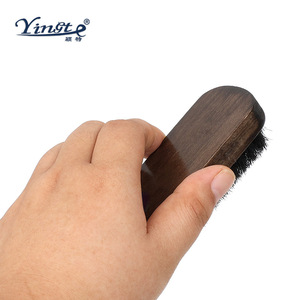 Cepillo para zapatos Yinste de cerdas de cerdo con mango de madera maciza, cepillo de limpieza multifuncional para pulir zapatos - Product Image 3
