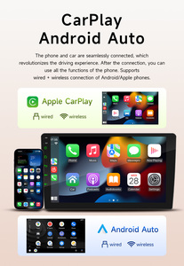 Bqcc 1 DIN Android 13 Xe Đài Phát Thanh Stereo GPS 4G Rds FM Stereo 9 "10" IPS Carplay Màn Hình Phổ 4/8 Core 6/128GB Gương Liên Kết - Product Image 4