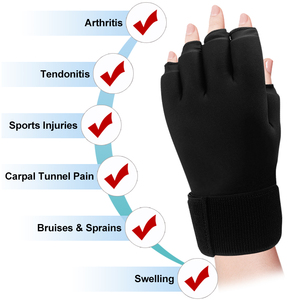 Grado medico Gel per la terapia calda e fredda di compressione del dito artrite mano del pacco di ghiaccio guanto per alleviare il dolore - Product Image 3
