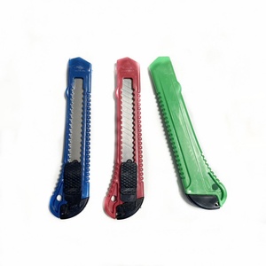 Factory Price Bottom Automatic <b>Lock</b> 18mm Snap-Off Replacement Blades PS Material School & Office Use <b>Knife</b> Cutter Paper Cutter - Product Image 5