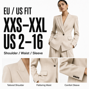 Abbigliamento Femminile Personalizzato, Abiti da <span class=keywords><strong>Donna</strong></span>, Streetwear Trendy, <span class=keywords><strong>Blazer</strong></span> Oversize Vintage Premium, Produttore di Lusso, <span class=keywords><strong>Tweed</strong></span> Minimalista - Product Image 3