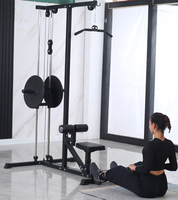 Équipement de musculation professionnel en acier multifonctionnel : Crossover à câbles, Lat Pulldown, Rameur vertical, Rack de fitness