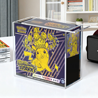 Vitrine d'Exposition Transparente en Acrylique pour Elite Trainer Box Jeu de Cartes à Collectionner, Boîte de Protection ETB en Acrylique Durable de 8 mm avec Couvercle Magnétique