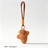 En stock – Porte-clés en peluche 3D doux, forme Noël (Père Noël, Bonhomme de neige, Renne) – Charme de sac mignon – Cadeau de fêtes