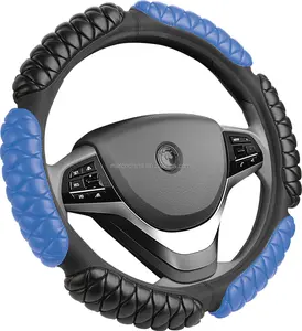 MELCO MO24086 Factory Wholesale Ultra Plush High Grip Sports Universal PU Leather Anti Slip Car Steering Wheel Cover