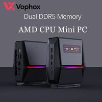 Mini PC para Juegos Personalizado de Fábrica OEM, AMD Ryzen 7 8845HS, Windows 11, Mini Computadora con IA, LAN Dual de 2.5G, PC Pequeña con Pantalla Inteligente de 3.49 Pulgadas