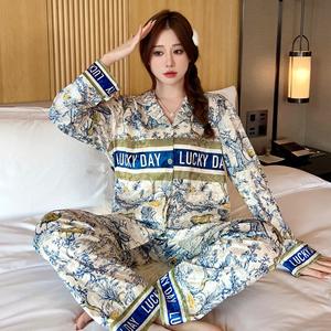 Con il prezzo a buon mercato 2 pezzi ricami in velluto Sexy da donna indumenti da notte da donna Set pigiama abito da sera di lusso - Product Image 4