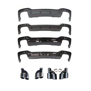 Difusor Trasero Negro Brillante ABS para <span class=keywords><strong>Audi</strong></span> <span class=keywords><strong>A5</strong></span> S5 B9.5 2020 2021 2022 <span class=keywords><strong>2023</strong></span> 2024, con Puntas de Escape - Product Image 2