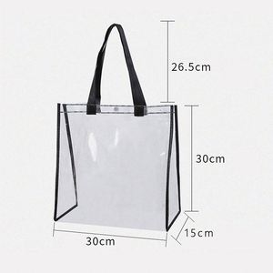 Sac à main en PVC transparent rose tendance 2023, fermeture à pression, pour les voyages d'été, la plage, les sorties - Product Image 2