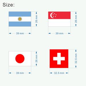 Autocollants pour le visage avec drapeau national RF pour les fans, club de football, événement sportif, tatouage pour supporters, personnalisable, adhésif, imperméable, géométrique moderne - Product Image 3