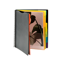 12-Pocket Spiral Multi-Subject Notebook Organizer Letter Size Poly Project Folder for Multi-File Management