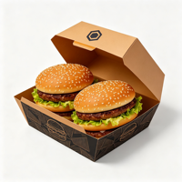 Boîtes en papier kraft pour frites, contenants alimentaires, boîtes à emporter pour la livraison de nourriture, boîtes pour grignoter