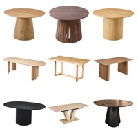 Table à manger de luxe moderne en bois de haute qualité pour restaurant, mobilier de maison, hôtel